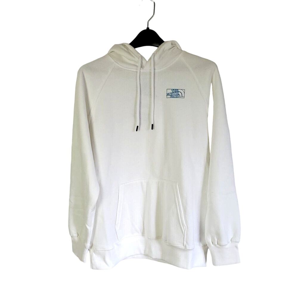 The North Face Hoodie Pullover Womens Large Graphic Never Stop Exploring White